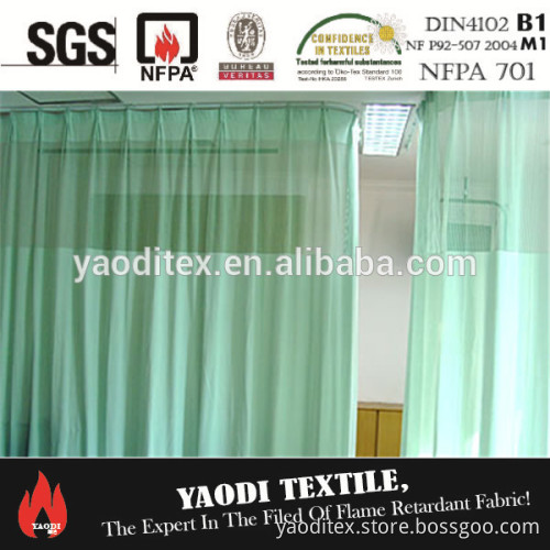 Flame retardant hospital partition curtain
